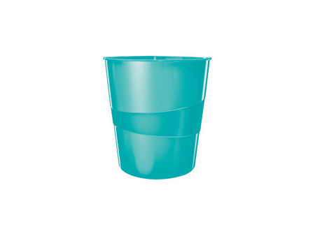 LEITZ Corbeille à papier WOW, en plastique, 15 litres, rouge