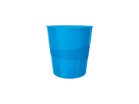 LEITZ Corbeille à papier WOW, en plastique, 15 litres, rouge