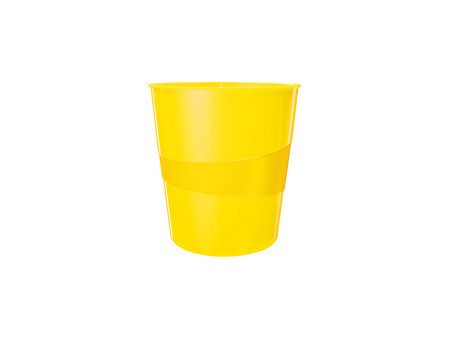 LEITZ Corbeille à papier WOW, en plastique, 15 litres, rouge