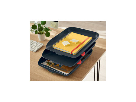 LEITZ Set corbeilles à courrier Cosy, A4, polystyrène, gris