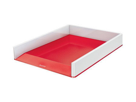 LEITZ Corbeille à courrier WOW Duo Colour, A4, blanc