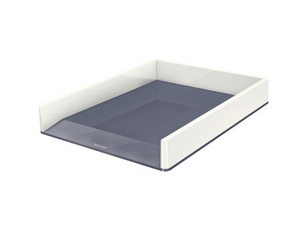 LEITZ Corbeille à courrier WOW Duo Colour, A4, blanc