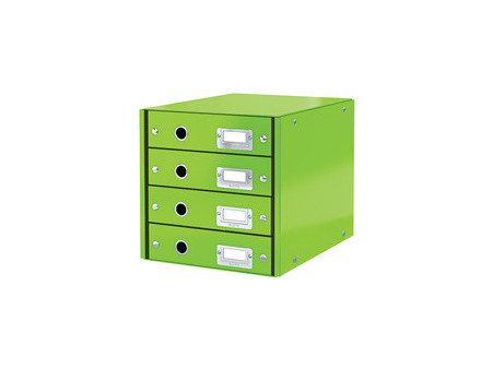 LEITZ Bloc de classement Click & Store WOW, 4 tiroirs, jaune