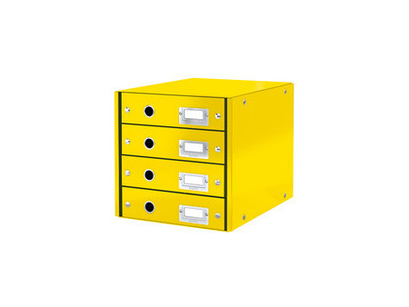 LEITZ Bloc de classement Click & Store WOW, 4 tiroirs, bleu