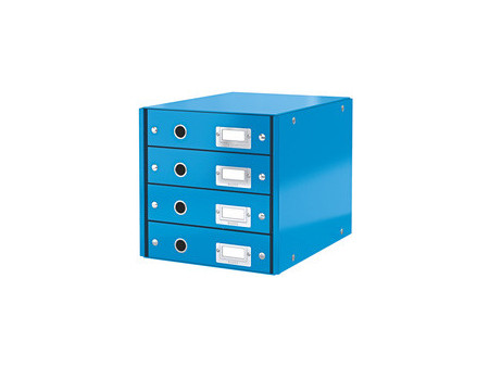 LEITZ Bloc de classement Click & Store WOW, 4 tiroirs, vert