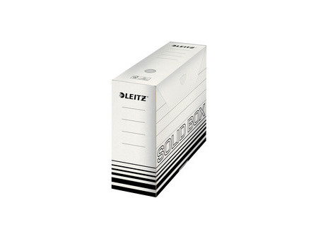 LEITZ Boîte à archives Solid, (L)100 mm, blanc/noir