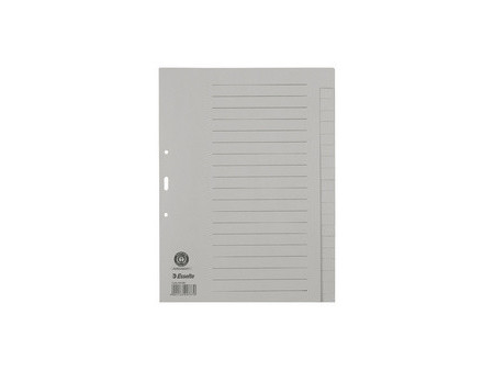 Esselte Intercalaires en papier naturel, uni, A4, 20 touches