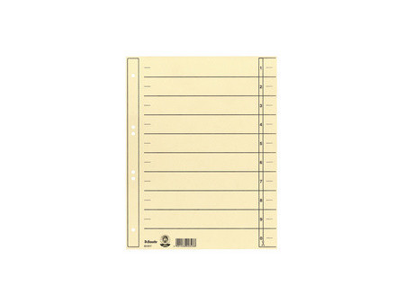 Esselte Intercalaires carton, A4 extra large, chamois