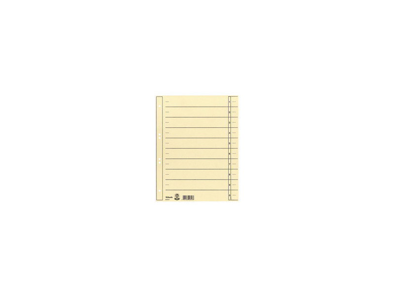 Esselte Intercalaires carton, A4 extra large, chamois