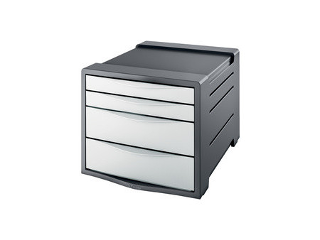 Esselte Module de classement Europost, 4 tiroirs, gris/blanc