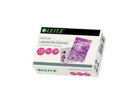 LEITZ Pochette de plastification pour cartes de visite
