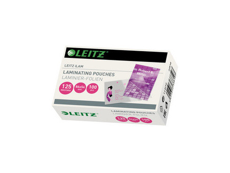 LEITZ Pochette de plastification pour cartes de visite