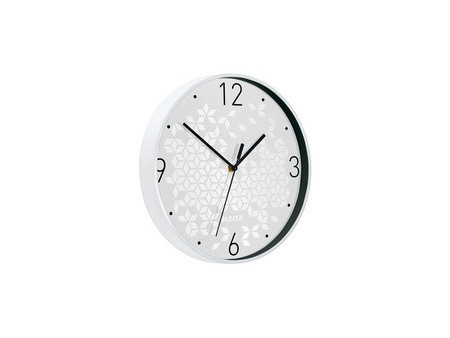 LEITZ Horloge murale WOW, mouvement à quartz, blanc