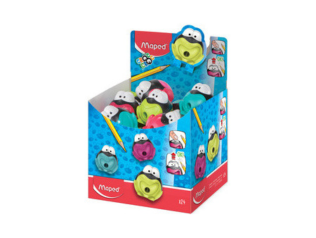 Maped Taille-crayons Croc Croc Signal, présentoir de 24