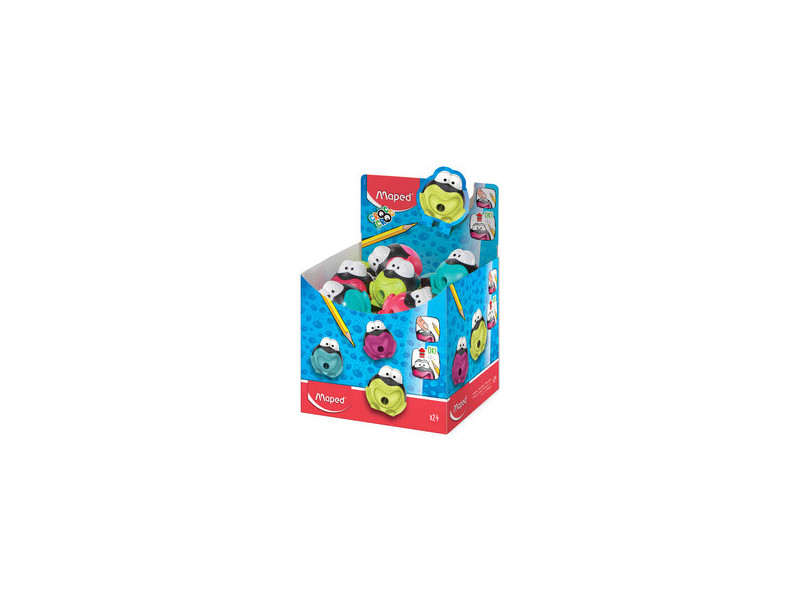 Maped Taille-crayons Croc Croc Signal, présentoir de 24