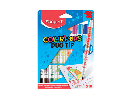 Maped Feutre double pointe COLOR'PEPS DUOtip, étui carton 10