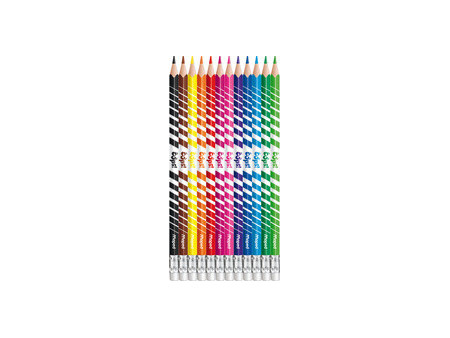 Maped Crayons de couleur COLOR'PEPS, effaçable, étui de 12