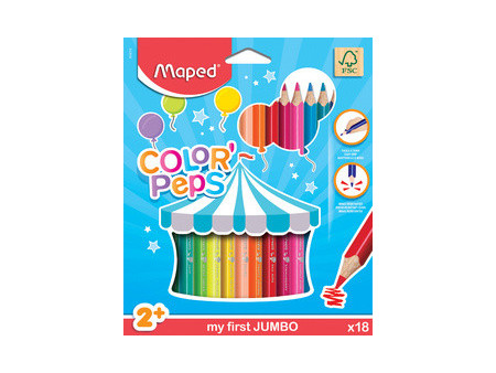 Maped my first Crayons de couleur COLOR'PEPS Jumbo, étui 24