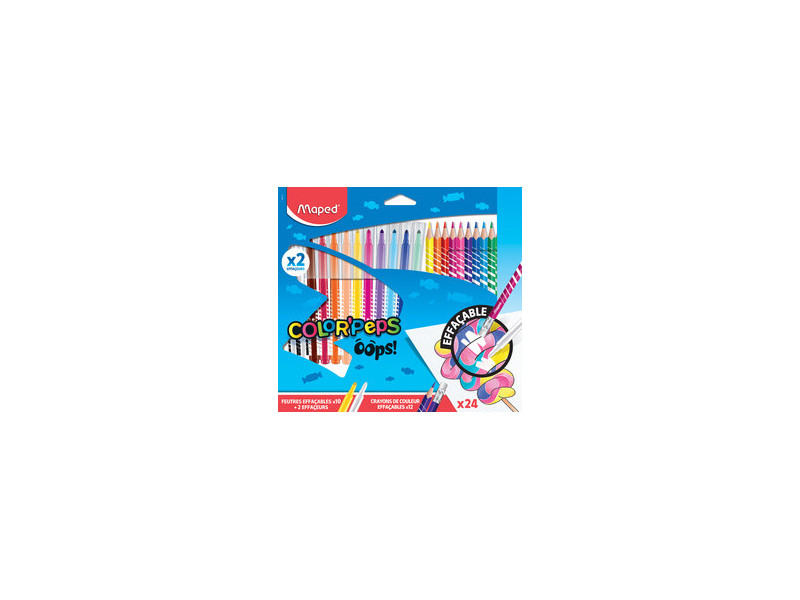 Maped Feutre effaçable & crayon de couleur COLOR'PEPS OOPS