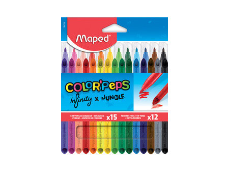 Maped Multipack crayon de couleur INFINITY/feutre COLOR'PEPS