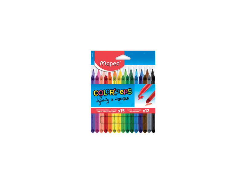 Maped Multipack crayon de couleur INFINITY/feutre COLOR'PEPS