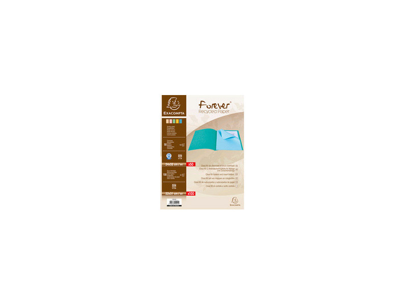 EXACOMPTA Lot de 50 chemises FOREVER + 100 sous-chemises