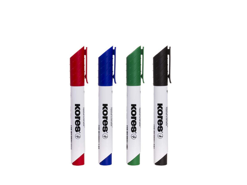 Kores Marqueur tableau blanc 'K-Marker', étui de 4