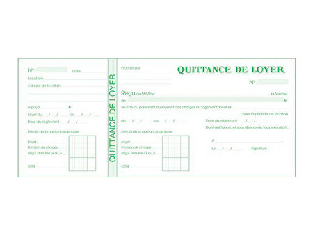 EXACOMPTA Carnet à souche 'Quittances de loyer'