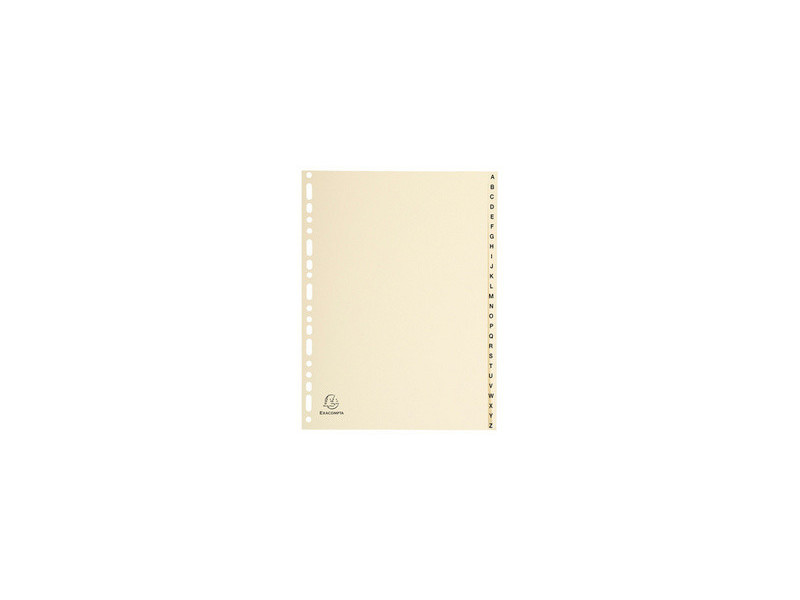 EXACOMPTA Intercalaires carte peau, A-Z, A4, 26 touches