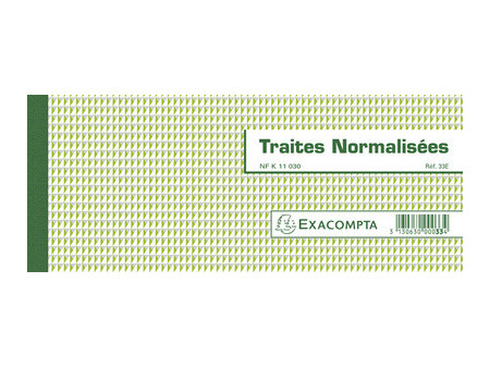 EXACOMPTA Carnet à souche 'Traites normalisées'