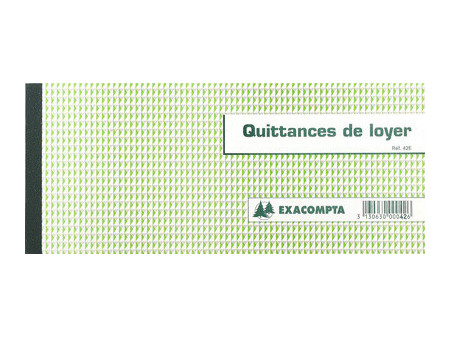 EXACOMPTA Carnet à souche 'Quittances de loyer'