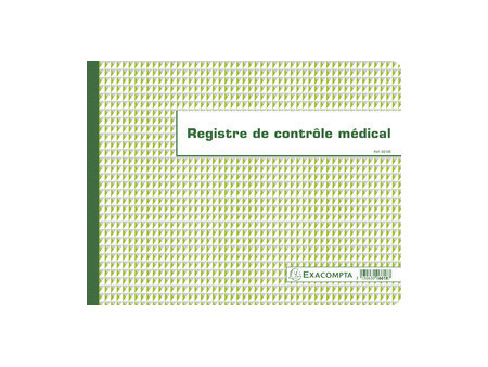 EXACOMPTA Piqûre 'Registre de contrôle médical', 240 x 320mm
