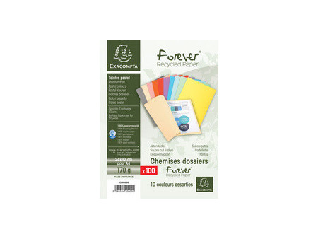 EXACOMPTA Chemises FOREVER 180, A4, 170 g/m2, bulle