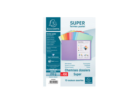 EXACOMPTA Chemises SUPER 250, A4, vert vif