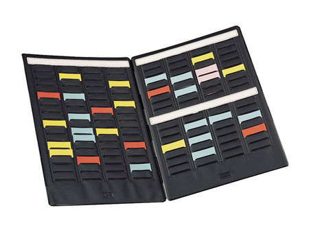 nobo Mini-Planning portable, 3 colonnes de 16 fentes/volet