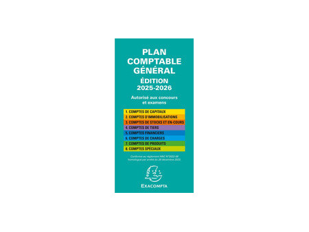 EXACOMPTA Plan comptable général pédagogique, 175 x 90 mm