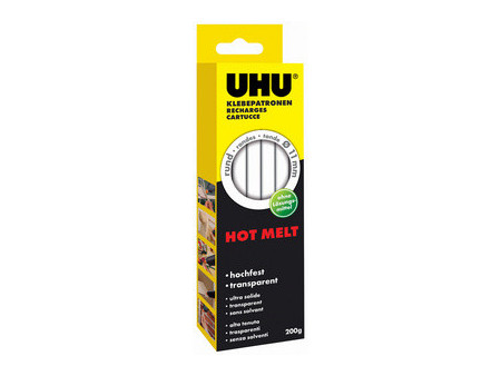 UHU Recharge pour pistolet Hot Melt, 200 g, transparent