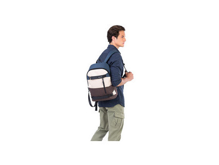 BESTLIFE Urban Sac à dos laptop COL SKATE, bleu/beige/marron