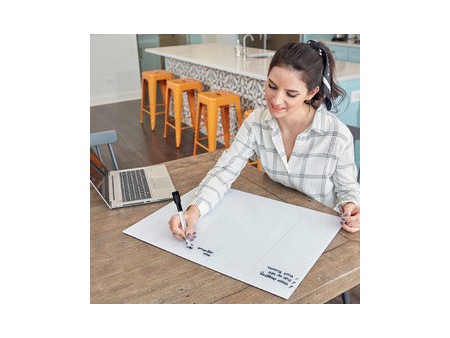 nobo Tableau blanc en verre planning hebdomadaire, blanc