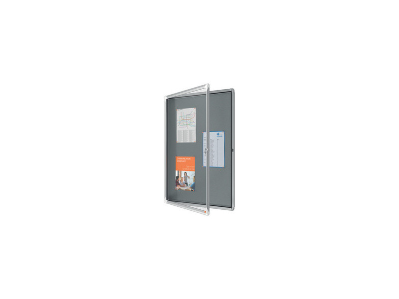 nobo Vitrine d'affichage Premium Plus, feutre, 9x A4, gris