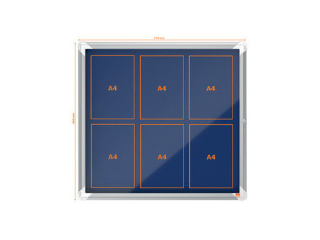 nobo Vitrine d'affichage Premium Plus, feutre, 9x A4, gris