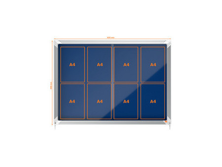 nobo Vitrine d'affichage Premium Plus, en feutre, 18x A4