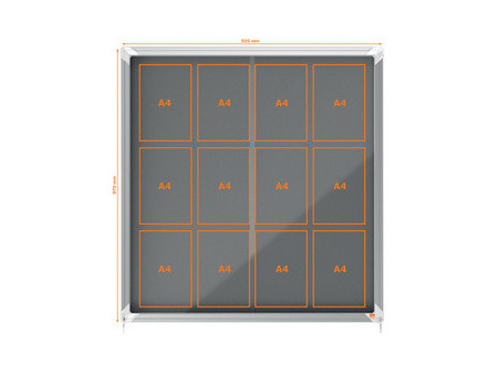 nobo Vitrine d'affichage Premium Plus, en feutre, 27x A4