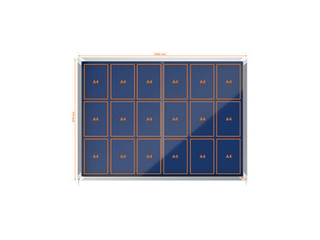 nobo Vitrine d'affichage Premium Plus, en feutre, 18x A4