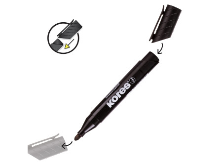 Kores Marqueur permanent 'K MARKER', pointe ogive, étui de 4