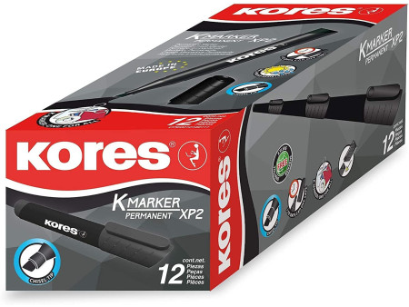 Kores Marqueur permanent 'K MARKER', pointe biseautée, rouge