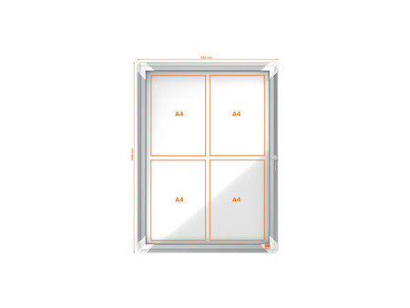 nobo Vitrine d'affichage Premium Plus, fond en métal, 9x A4