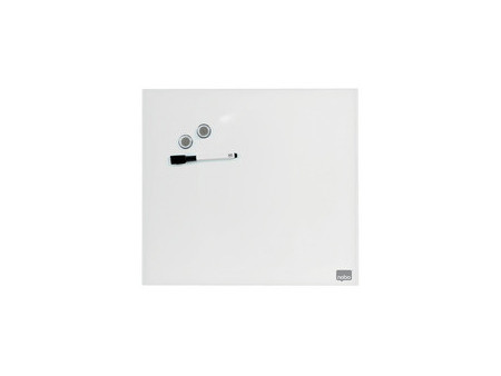 nobo Tableau magnétique en verre, (L)450 x (H)450 mm, noir