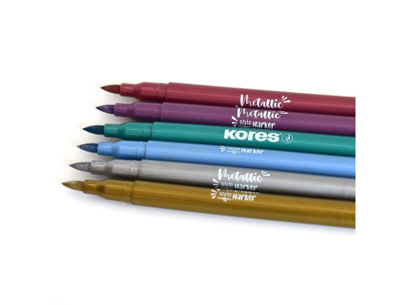Kores Feutre Brush Tip Marker Metallic Style