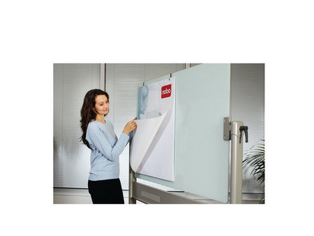 nobo Tableau magnétique en verre mobil, (L)1.200 x (H)900 mm